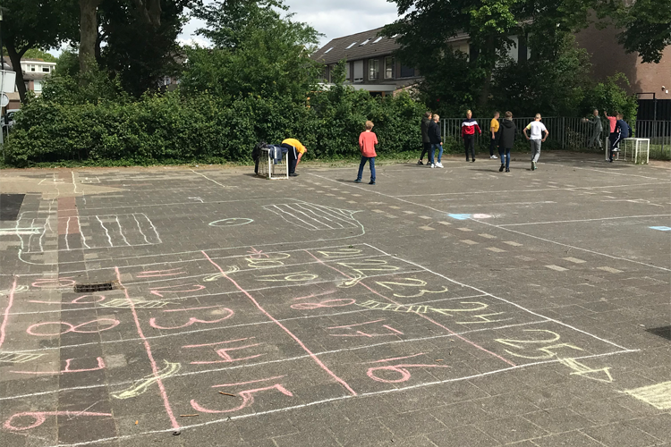 Pleinspelen in de pauze 3